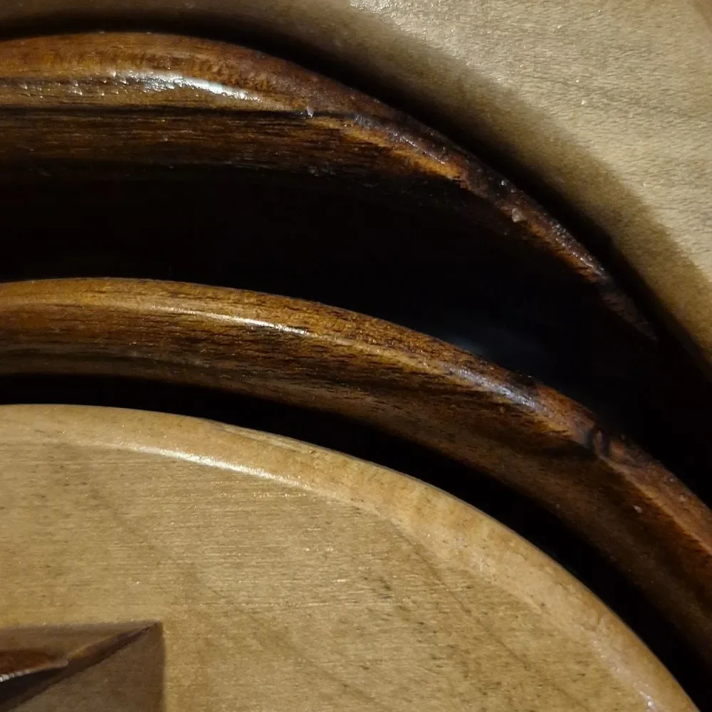 Handcrafted Walnut & Birch Two Tone Wooden Bandsaw Keepsake Jewelry Box